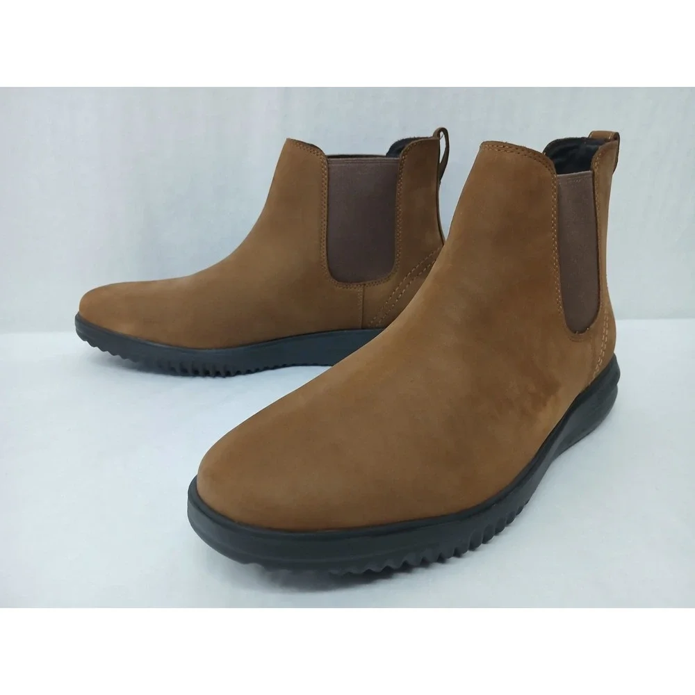 Cole Haan Men's Grand Plus Leather Chelsea‎ Boot C38789 Lumber Java Brown Sz 13